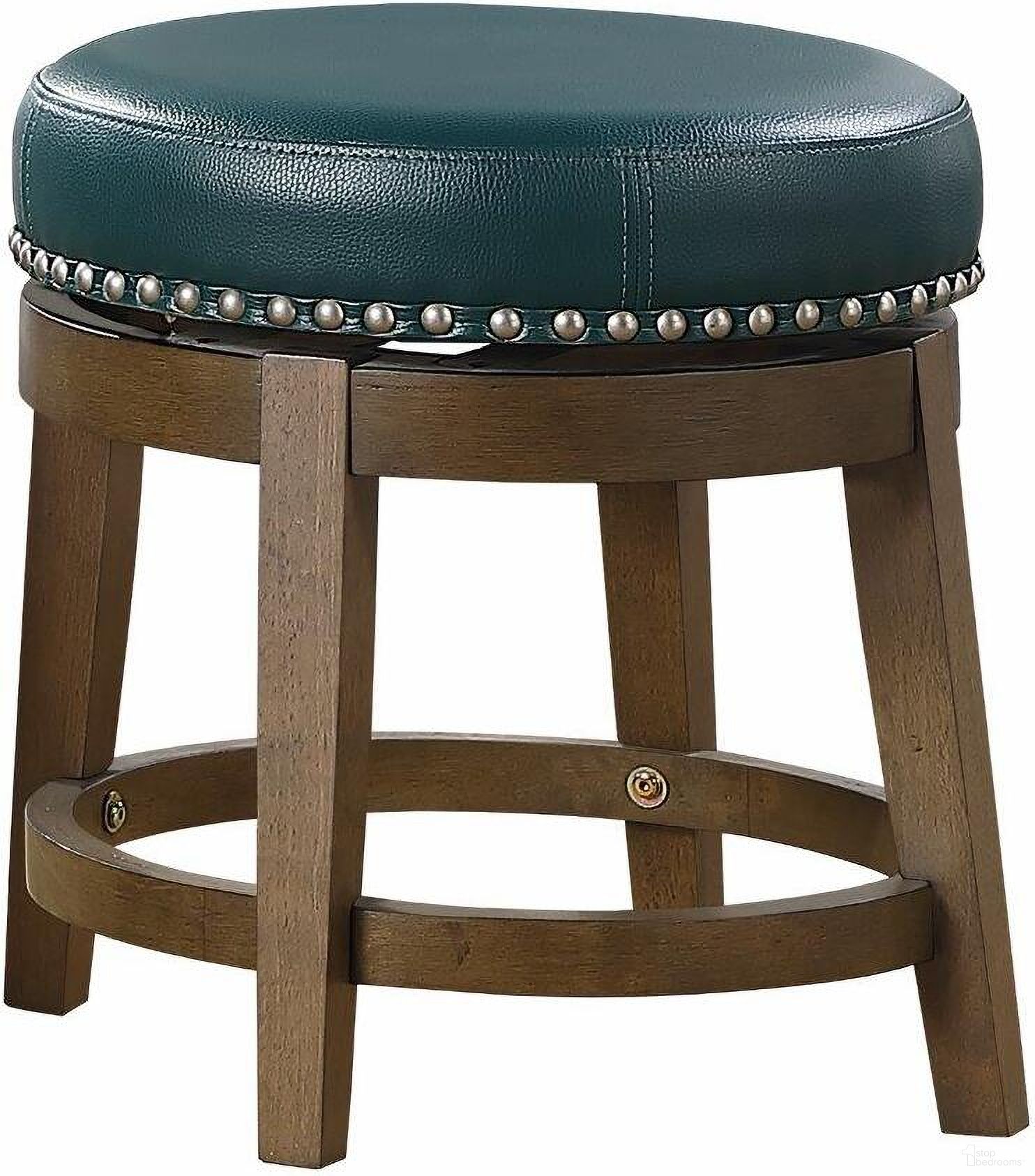 The appearance of Westby Green Round Swivel Stool Set Of 2 designed by Homelegance in the transitional interior design. This green piece of furniture was selected by 1StopBedrooms from Westby Collection to add a touch of cosiness and style into your home. Sku: 5681GEN-18. Material: Faux Leather.