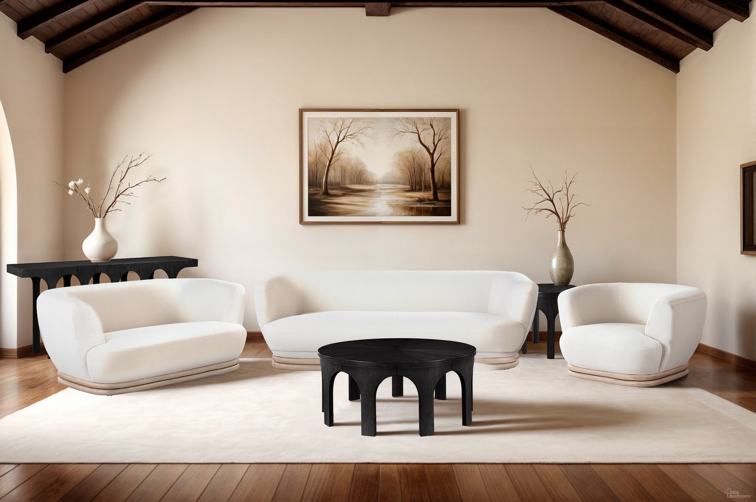The appearance of Westfield Occasional Table Set In Black designed by Meridian in the modern / contemporary interior design. This black piece of furniture  was selected by 1StopBedrooms from Westfield Collection to add a touch of cosiness and style into your home. Sku: 99076Black-C;99076Black-E. Material: MDF.