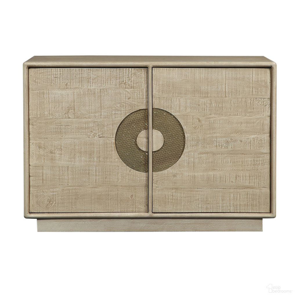 Westhaven Two-Door Cabinet In Tan and Gold