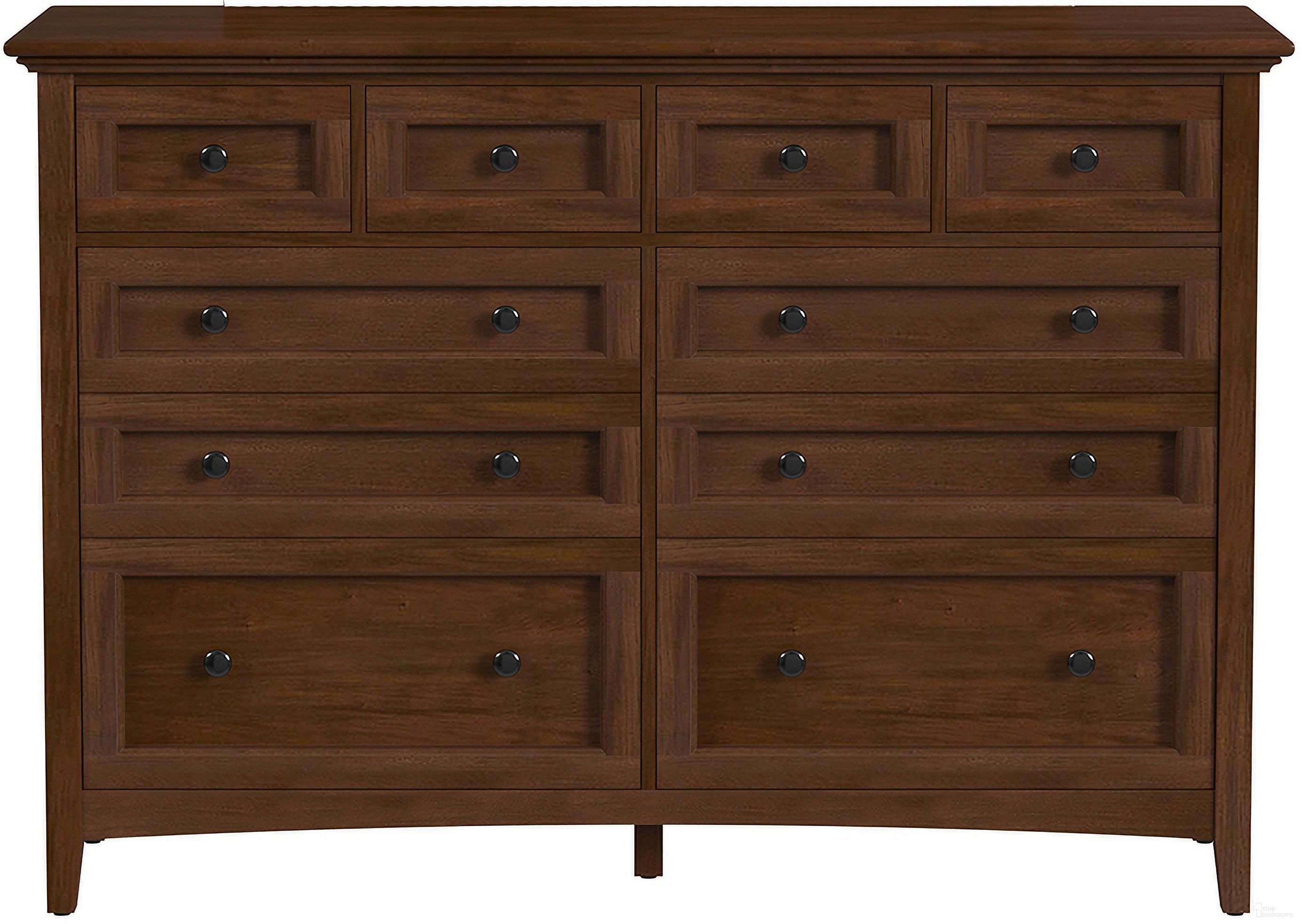 The appearance of Westlake Cherry Brown Master Dresser designed by A-America in the transitional interior design. This brown piece of furniture was selected by 1StopBedrooms from Westlake Collection to add a touch of cosiness and style into your home. Sku: WSLCB5510. Material: Wood.