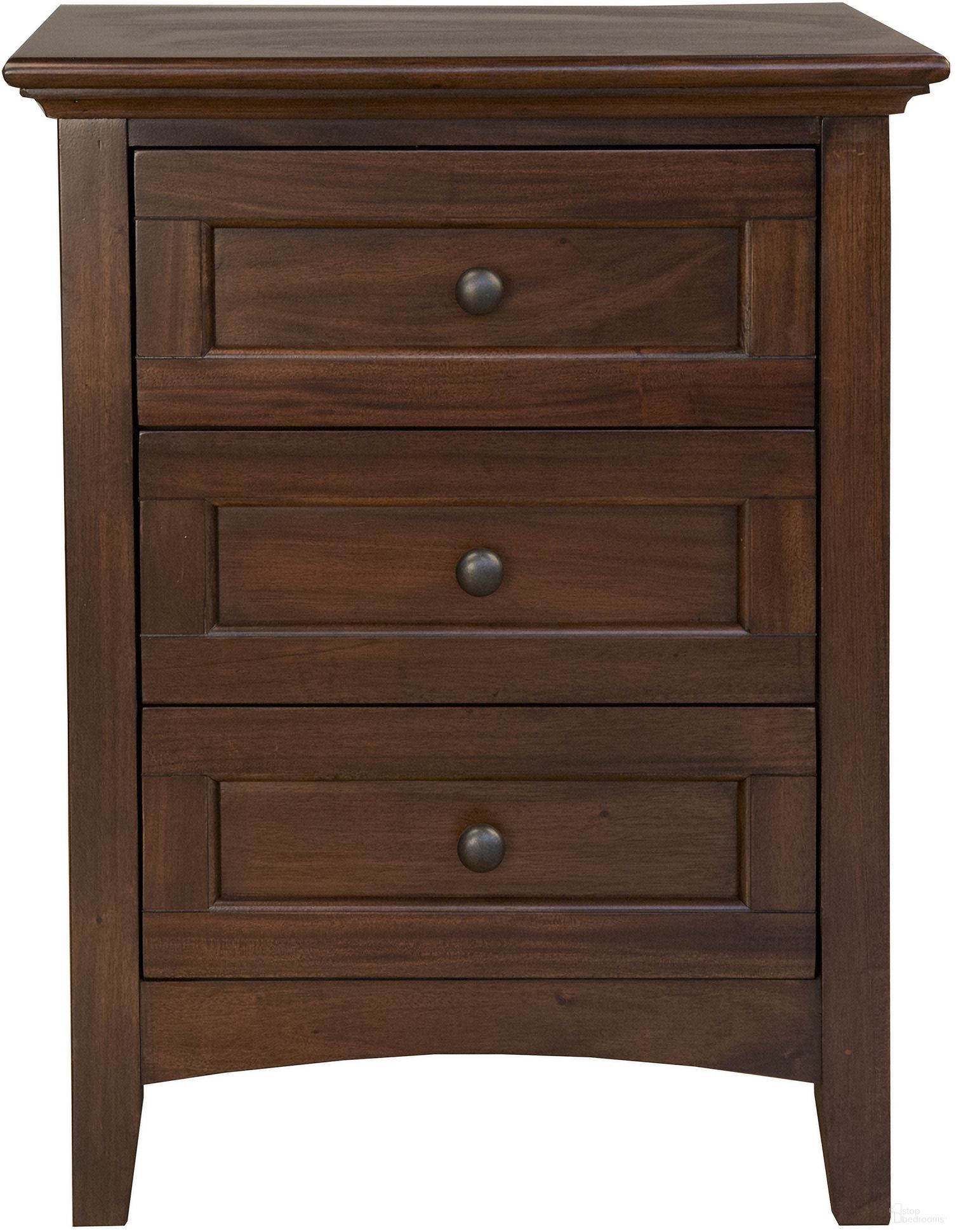 The appearance of Westlake Cherry Brown Nightstand designed by A-America in the transitional interior design. This cherry brown piece of furniture was selected by 1StopBedrooms from Westlake Collection to add a touch of cosiness and style into your home. Sku: WSLCB5750. Material: Wood.