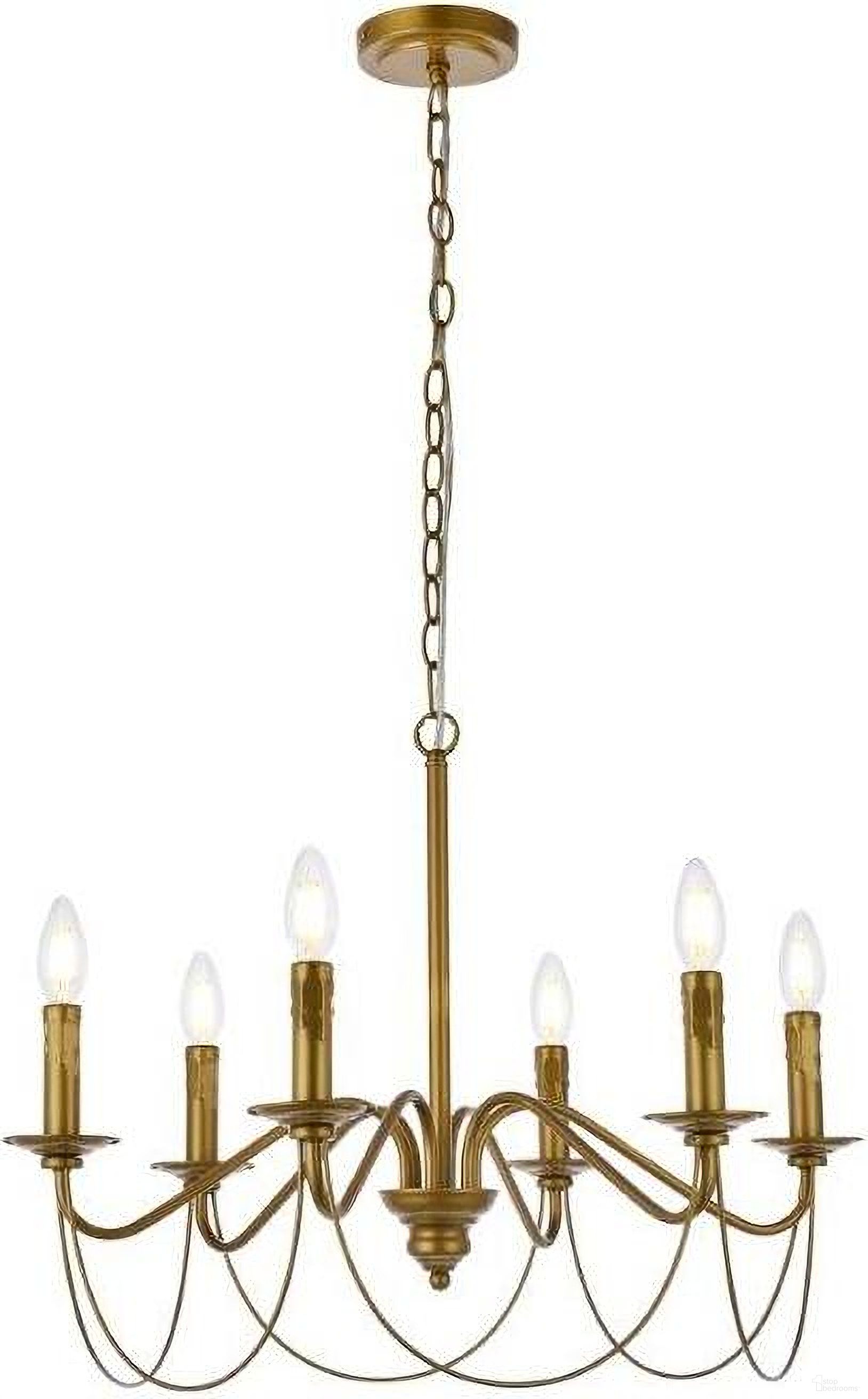Westley 6 Lights Pendant In Brass LD7048D24BR