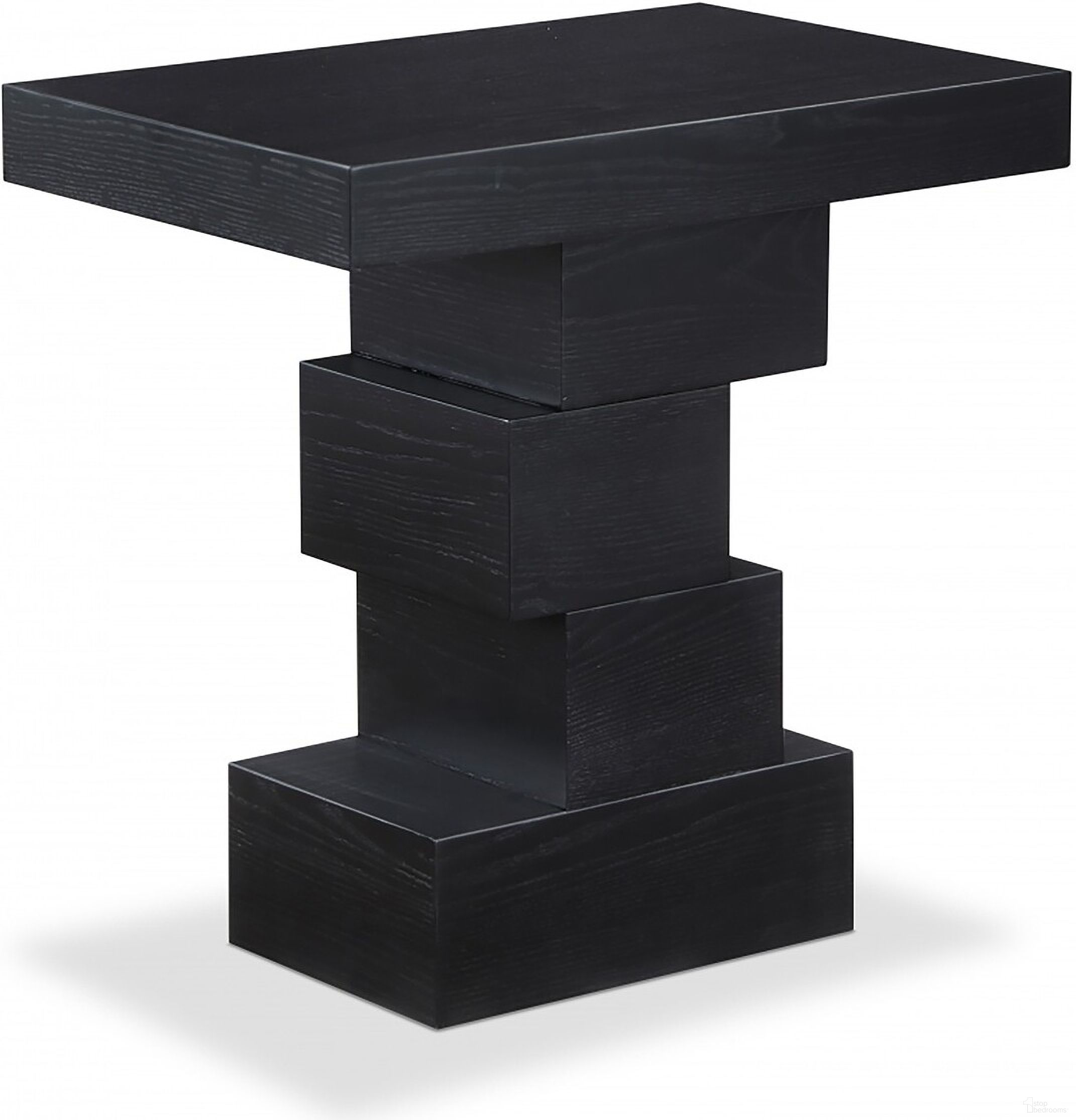 The appearance of Westmount End Table In Black designed by Meridian in the modern / contemporary interior design. This black piece of furniture was selected by 1StopBedrooms from Westmount Collection to add a touch of cosiness and style into your home. Sku: 499Black-ET Box 1/2 (Top);499Black-ET Box 2/2 (Base). Material: MDF.