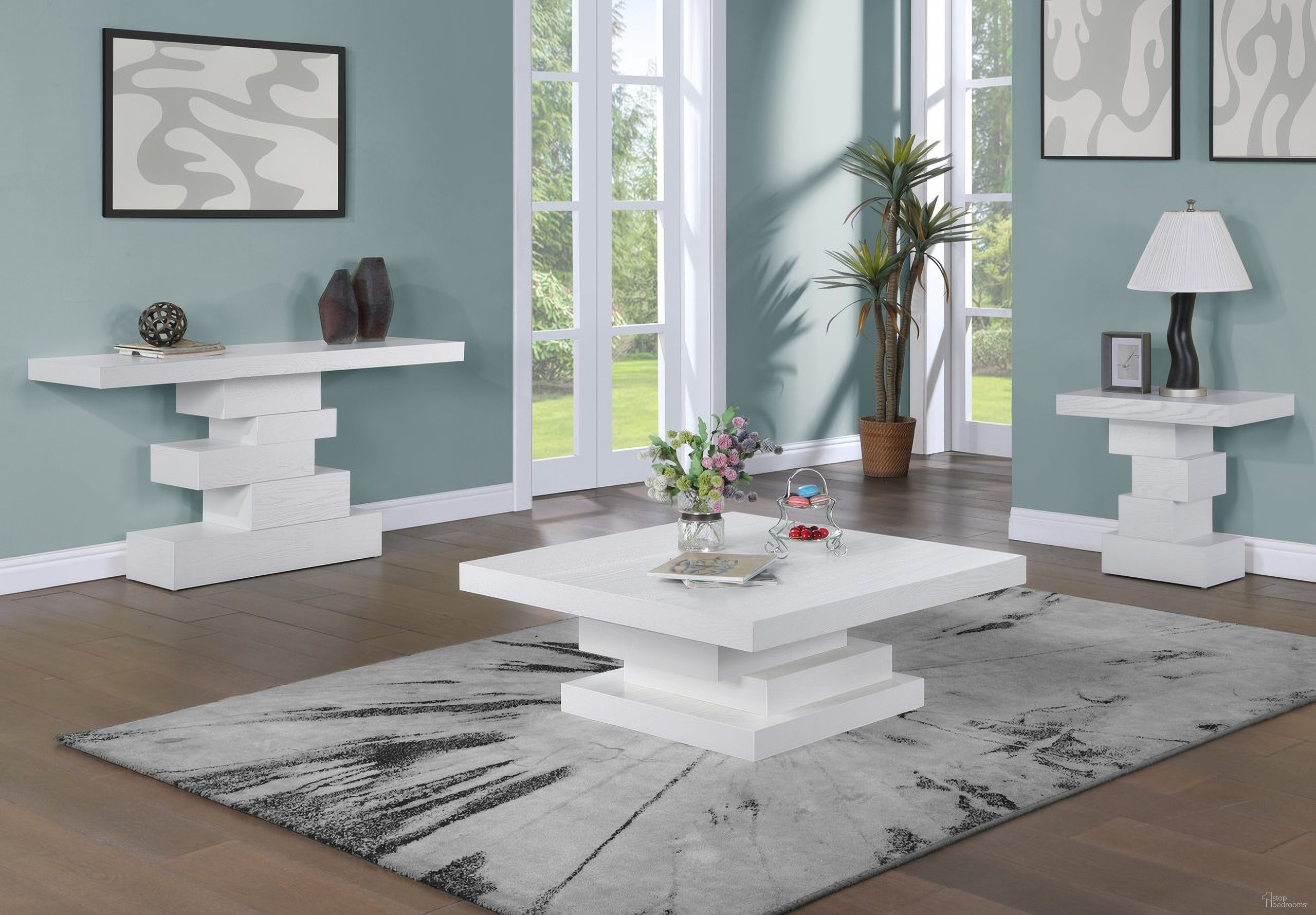 The appearance of Westmount Occasional Table Set In Off White designed by Meridian in the modern / contemporary interior design. This off white piece of furniture  was selected by 1StopBedrooms from Westmount Collection to add a touch of cosiness and style into your home. Sku: 499White-CT Box 1/2 (Top);499White-CT Box 2/2 (Base);499White-ET Box 1/2 (Top);499White-ET Box 2/2 (Base). Material: MDF.