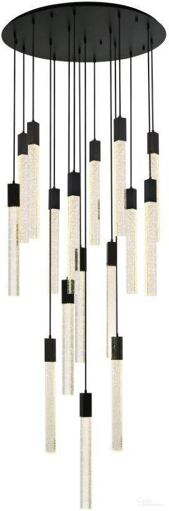 Weston 16 Lights Pendant In Black 2067G36BK