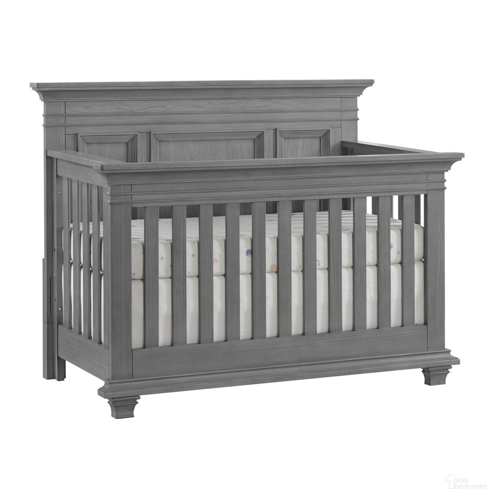 The appearance of Weston 4 In 1 Convertible Crib In Dusk Gray designed by Oxford Baby in the transitional interior design. This dusk gray piece of furniture was selected by 1StopBedrooms from Weston Collection to add a touch of cosiness and style into your home. Sku: 12111530. Material: Wood.