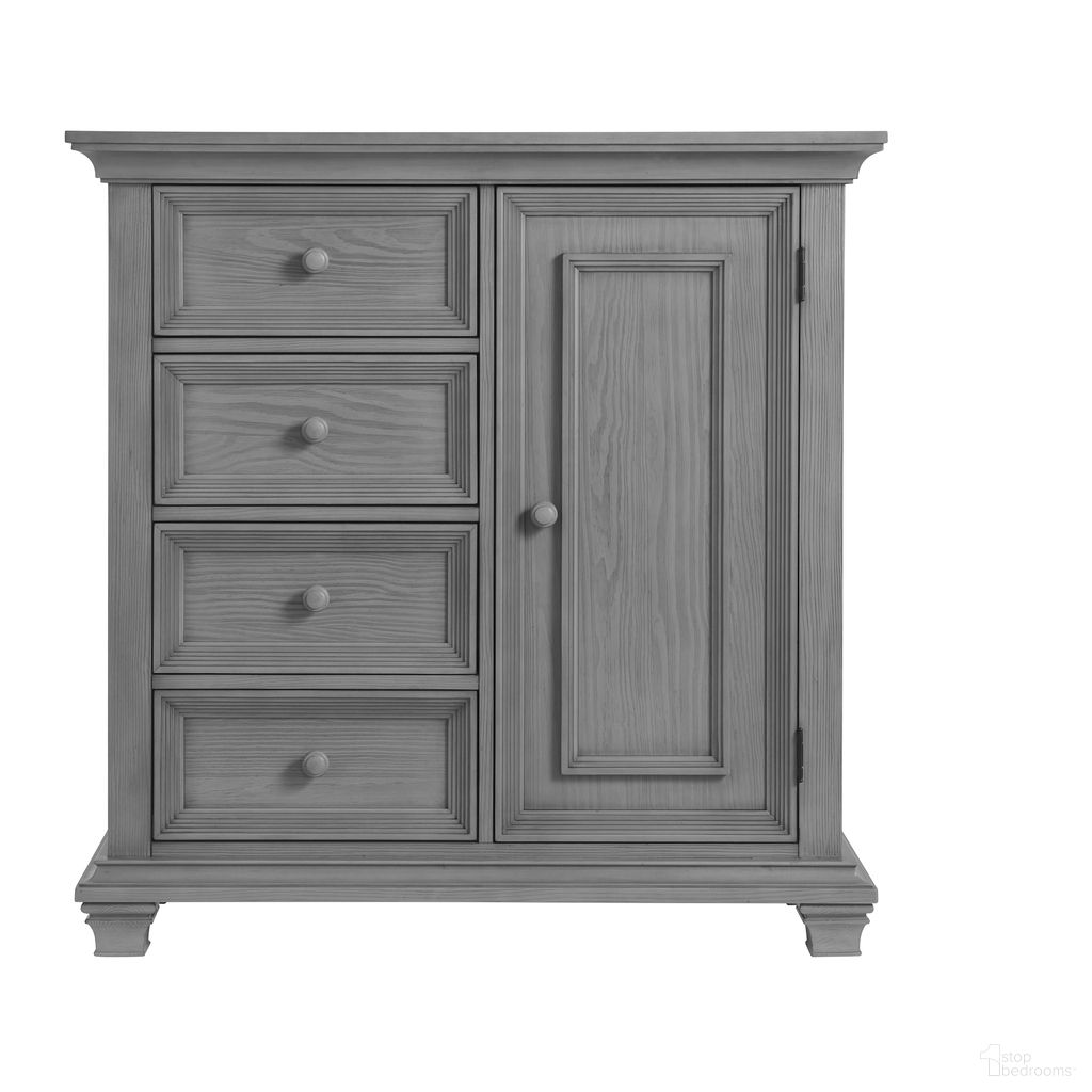 The appearance of Weston Chifferobe In Dusk Gray designed by Oxford Baby in the transitional interior design. This dusk gray piece of furniture was selected by 1StopBedrooms from Weston Collection to add a touch of cosiness and style into your home. Sku: 12145530. Material: Wood.