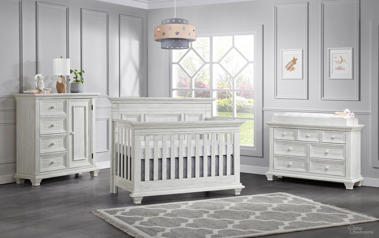 Weston Convertible Kids Bedroom Set In Vintage White
