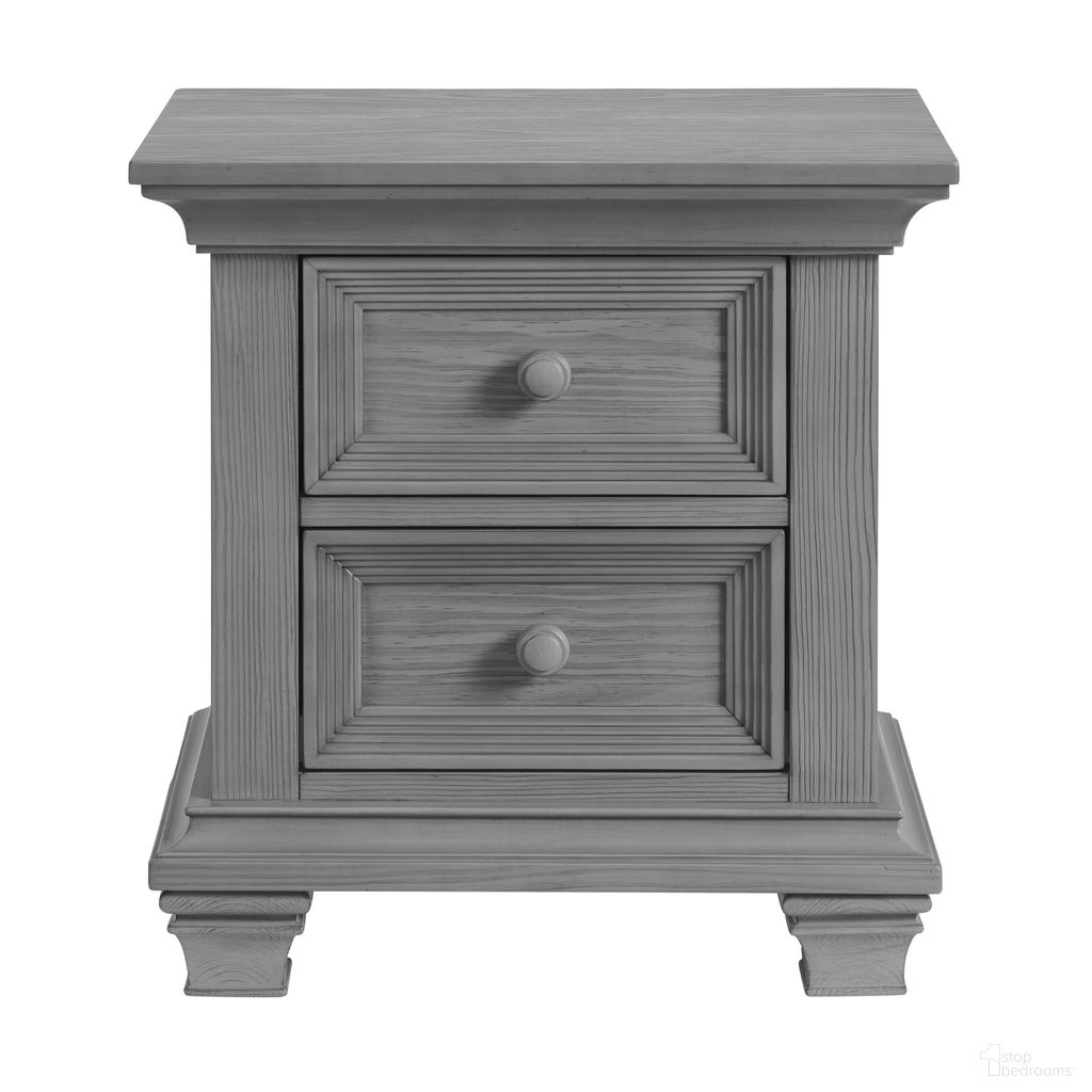 The appearance of Weston Nightstand In Dusk Gray designed by Oxford Baby in the transitional interior design. This dusk gray piece of furniture  was selected by 1StopBedrooms from Weston Collection to add a touch of cosiness and style into your home. Sku: 12122530. Material: Wood.