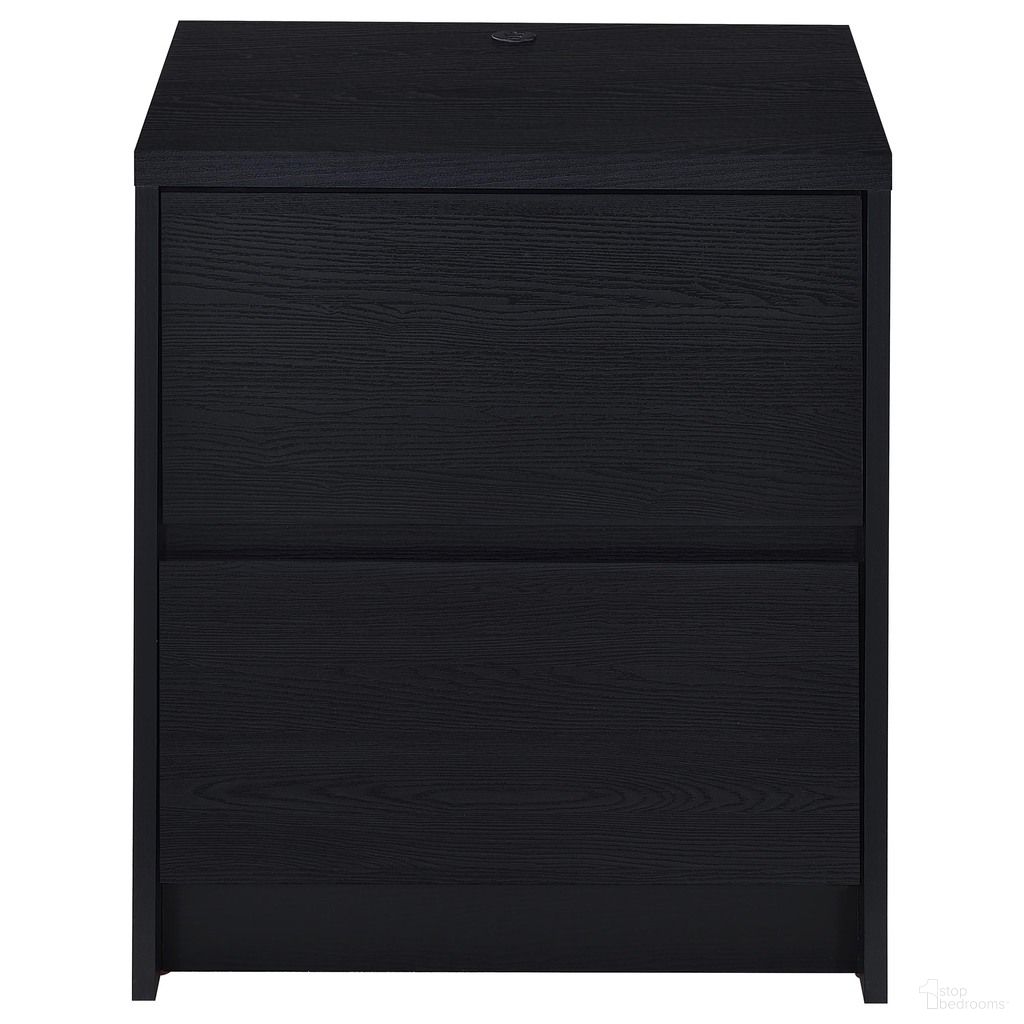 The appearance of Westpark 2-Drawer Nightstand LED Lights and USB In Black designed by Coaster in the modern / contemporary interior design. This black piece of furniture  was selected by 1StopBedrooms from Westpark Collection to add a touch of cosiness and style into your home. Sku: 315852. Material: Particle Board.