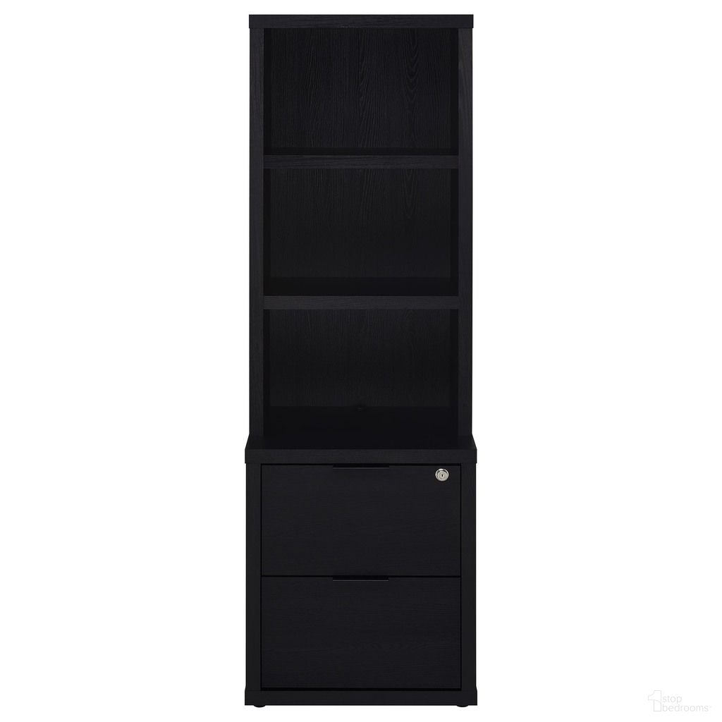 The appearance of Westpark 3-Shelf Bookcase USB and Lockable Drawer In Black designed by Coaster in the transitional interior design. This black piece of furniture  was selected by 1StopBedrooms from Westpark Collection to add a touch of cosiness and style into your home. Sku: 802703. Material: Particle Board.