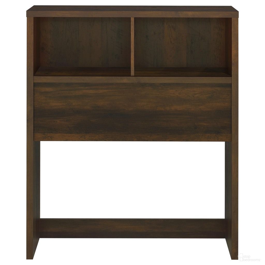 The appearance of Westpark 49 Inch Twin Bookcase Headboard In Dark Pine designed by Coaster in the transitional interior design. This dark pine piece of furniture  was selected by 1StopBedrooms from Westpark Collection to add a touch of cosiness and style into your home. Sku: 315881T. Bed Size: Twin. Material: Particle Board.