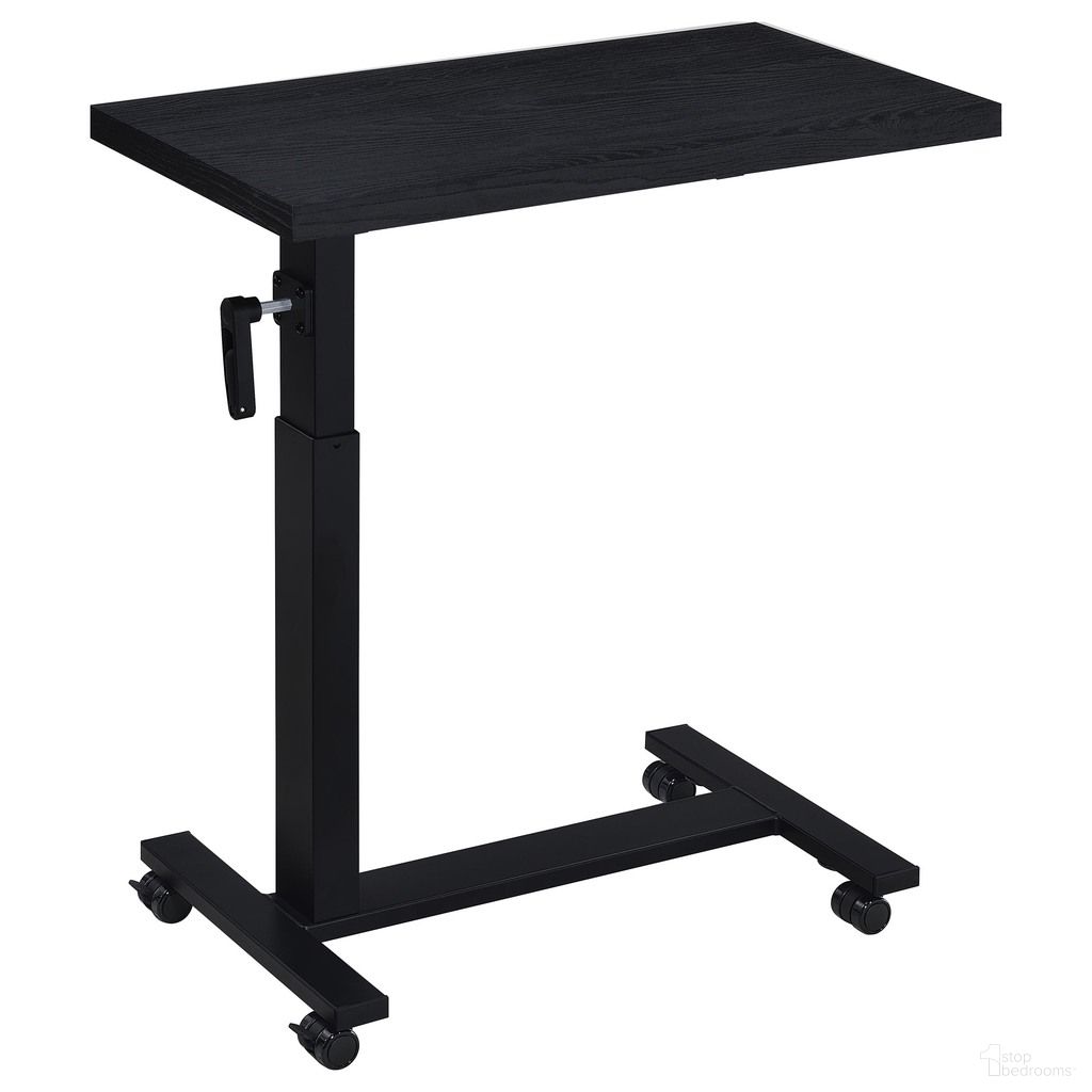 The appearance of Westpark Height Adjustable Mobile C-Table In Black designed by Coaster in the modern / contemporary interior design. This black piece of furniture  was selected by 1StopBedrooms from Westpark Collection to add a touch of cosiness and style into your home. Sku: 315856. Material: Particle Board.