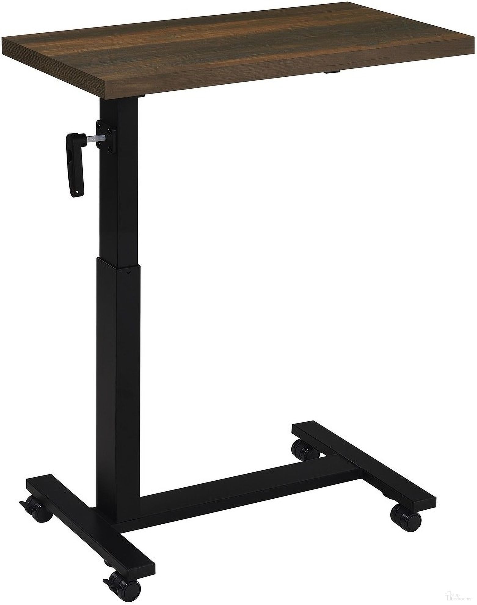 The appearance of Westpark Height Adjustable Mobile C-Table In Dark Pine designed by Coaster in the transitional interior design. This dark pine piece of furniture was selected by 1StopBedrooms from Westpark Collection to add a touch of cosiness and style into your home. Sku: 315886. Material: Particle Board.