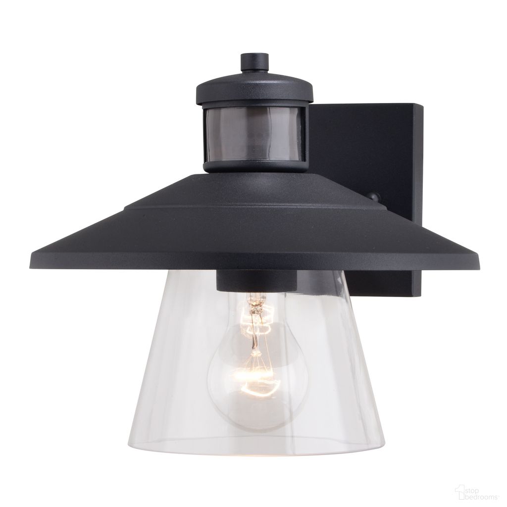 The appearance of Westport Dualux 10 Inch Outdoor Motion Sensor Wall Light In Textured Black designed by Vaxcel in the coastal interior design. This textured black piece of furniture  was selected by 1StopBedrooms from Westport Collection to add a touch of cosiness and style into your home. Sku: T0753. Material: Steel.