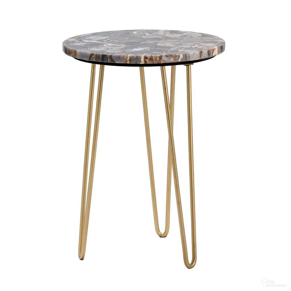 Westwood Accent Table In Blue and Gold