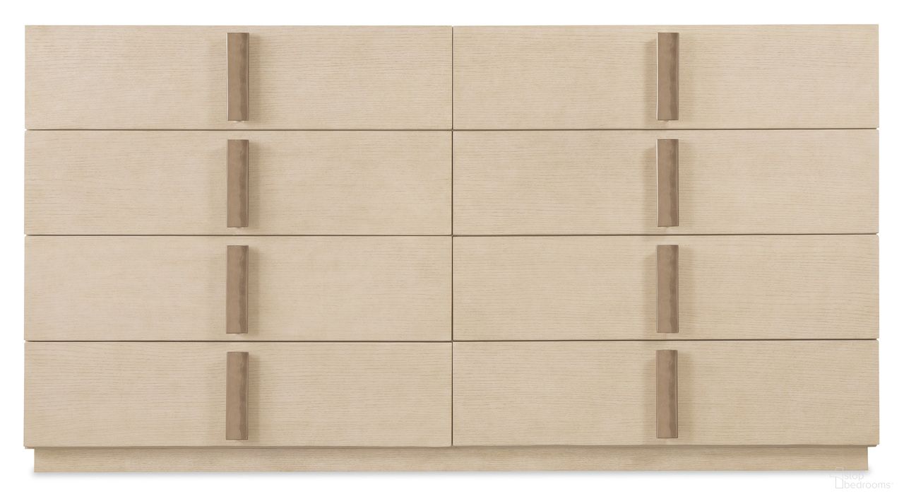 The appearance of Westwood Eight-Drawer Dresser In Light Wood designed by Hooker in the modern / contemporary interior design. This light wood piece of furniture  was selected by 1StopBedrooms from Westwood Collection to add a touch of cosiness and style into your home. Sku: 6133-90202-80. Material: Oak Veneer.