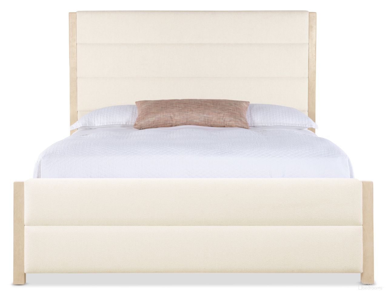 The appearance of Westwood Queen Upholstered Bed In Beige designed by Hooker in the modern / contemporary interior design. This beige piece of furniture  was selected by 1StopBedrooms from Westwood Collection to add a touch of cosiness and style into your home. Sku: 6133-90850-80. Bed Type: Panel Bed. Bed Size: Queen. Material: Oak Veneer.