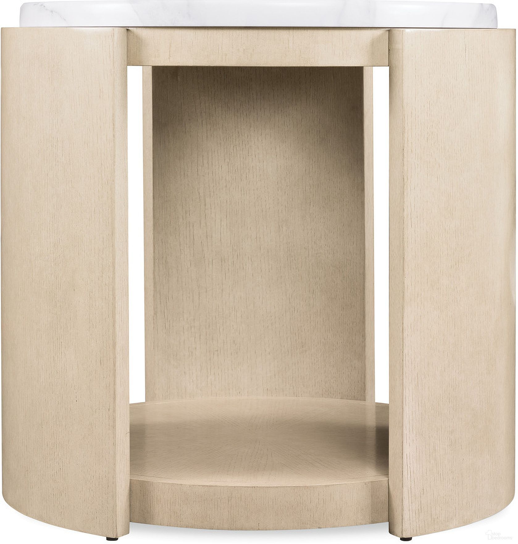 The appearance of Westwood Round Side Table In Light Wood and White designed by Hooker in the modern / contemporary interior design. This light wood/white piece of furniture  was selected by 1StopBedrooms from Westwood Collection to add a touch of cosiness and style into your home. Sku: 6133-80116-80. Material: Glass Fiber Reinforced Concrete.