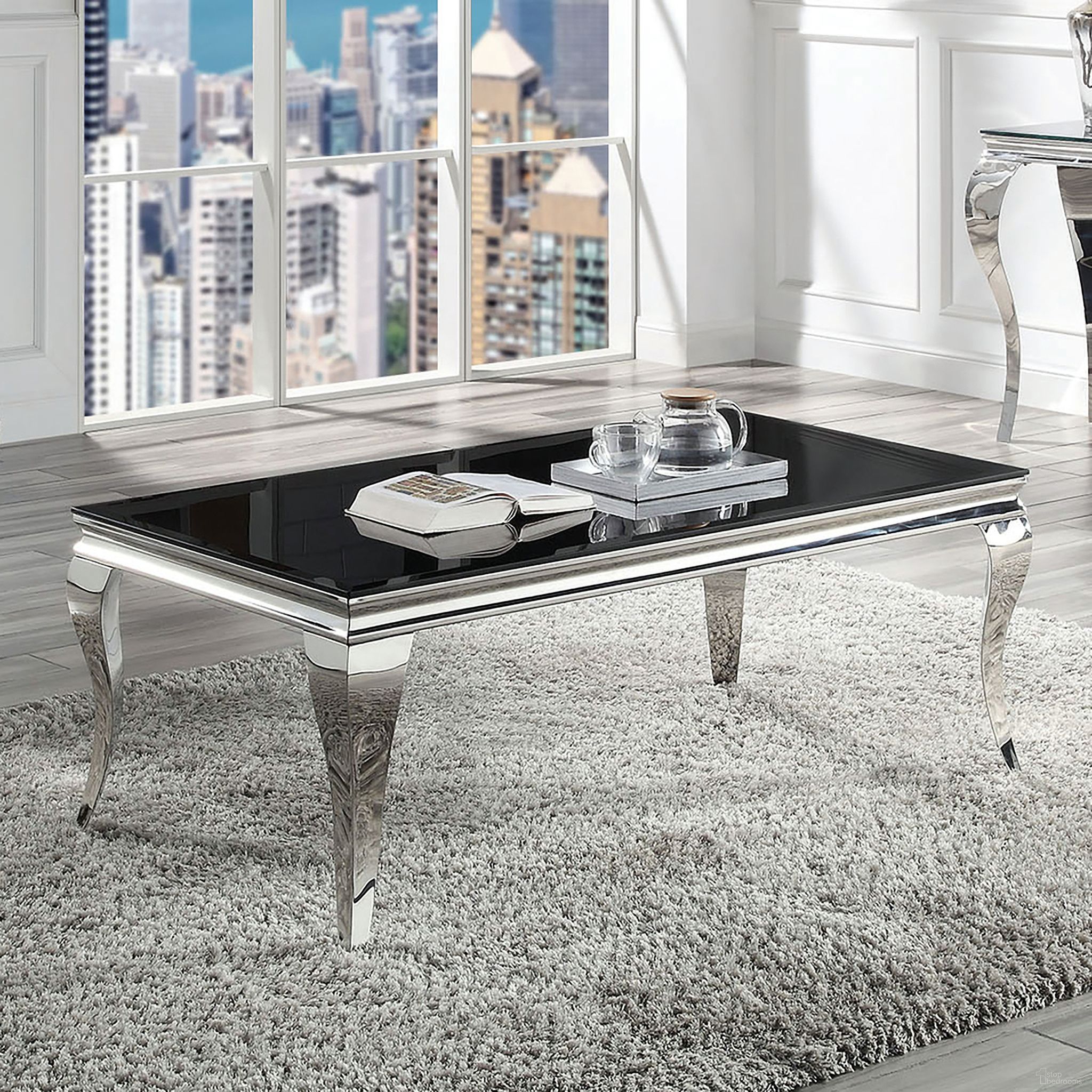 The appearance of Wetzikon Coffee Table In Black and Silver designed by Furniture of America in the glam interior design. This black/silver piece of furniture  was selected by 1StopBedrooms from Wetzikon Collection to add a touch of cosiness and style into your home. Sku: CM4903BK-C-1;CM4903C-2;CM4903C-3. Material: Metal.