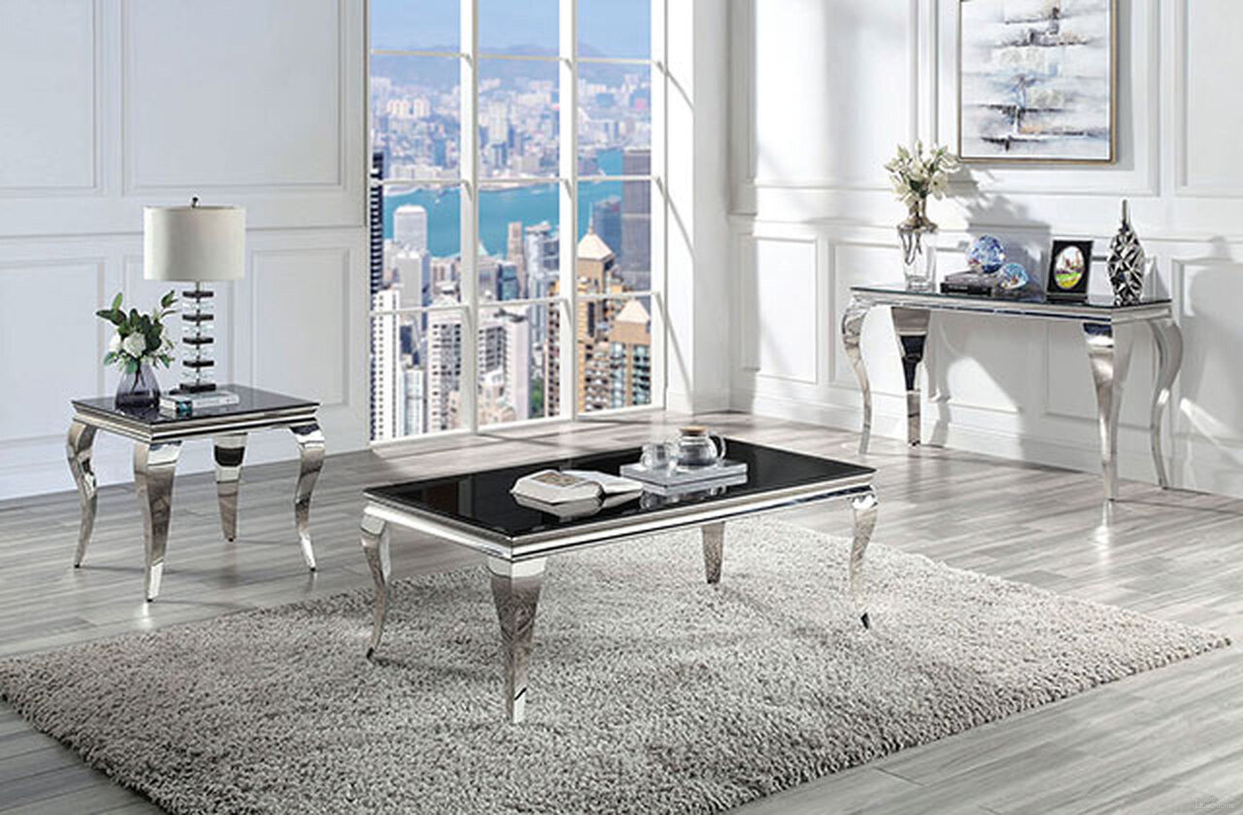 The appearance of Wetzikon Occasional Table Set In Black/Silver designed by Furniture of America in the glam interior design. This black/silver piece of furniture  was selected by 1StopBedrooms from Wetzikon Collection to add a touch of cosiness and style into your home. Sku: CM4903BK-C-1;CM4903C-2;CM4903C-3;CM4903BK-E-1;CM4903E-2;CM4903E-3. Material: Metal.