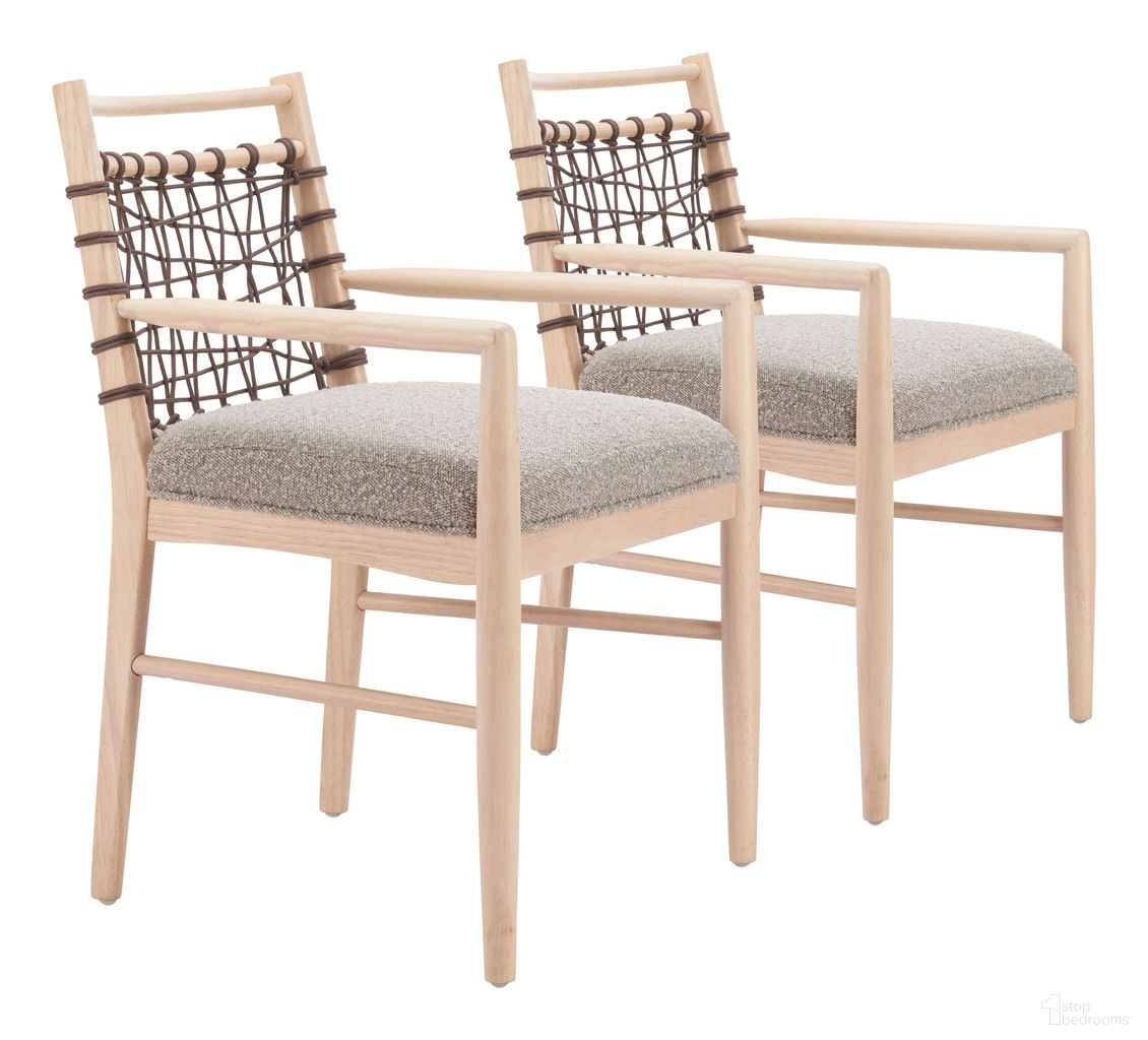 The appearance of Wezly Dining Chair Set of 2 In Gray designed by Zuo Modern in the modern / contemporary interior design. This gray piece of furniture  was selected by 1StopBedrooms from Wezly Collection to add a touch of cosiness and style into your home. Sku: 110690. Material: Polyester. Chair Type: Arm Chair.