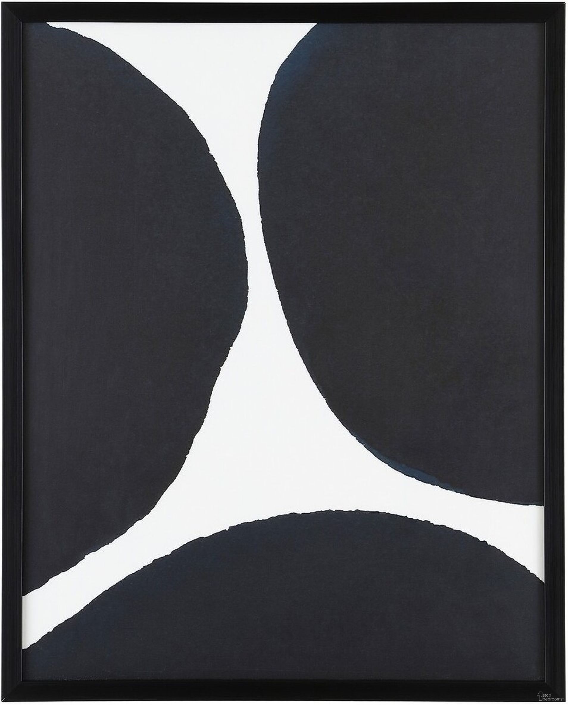What Great Distance 16 x 20 Inch Midnight Blue and Ivory Framed Wall Art