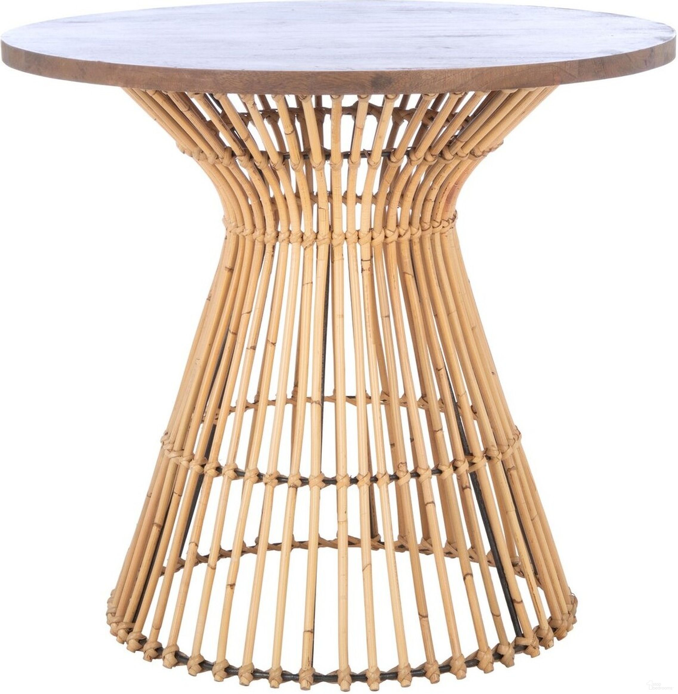 The appearance of Whent Round Accent Table in Natural and Black designed by Safavieh in the coastal interior design. This natural/black piece of furniture  was selected by 1StopBedrooms from Whent Collection to add a touch of cosiness and style into your home. Sku: ACC6500C. Material: Wood.