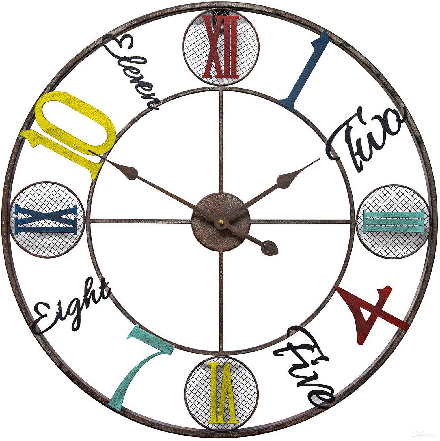 The appearance of Whimsical Design Wall Clock In Black designed by Yosemite Home Decor in the bohemian interior design. This black piece of furniture was selected by 1StopBedrooms from to add a touch of cosiness and style into your home. Sku: 5140019. Material: Metal.