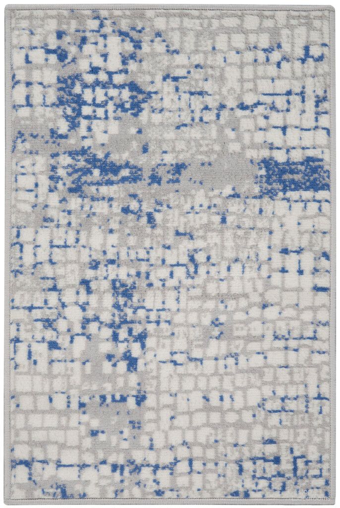 Whimsicle 2' x 3' Modern Indoor Rug In Grey and Blue