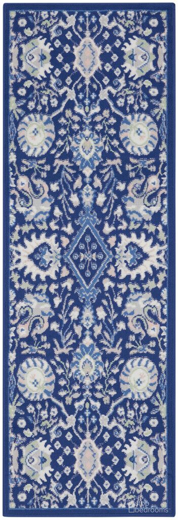 Whimsicle 2' x 8' Indoor Rug In Navy Multi