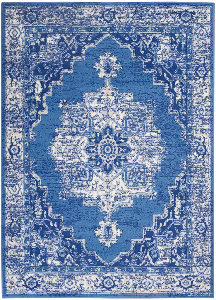 Whimsicle 4' x 6' Farmhouse Indoor Rug In Navy