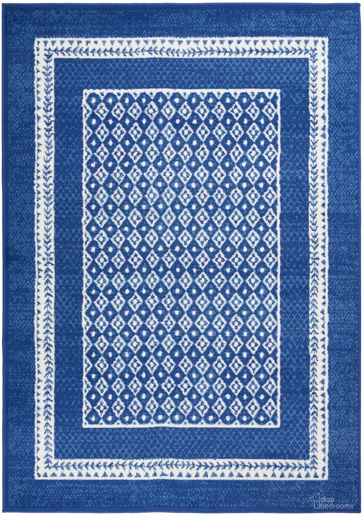 Whimsicle 4' x 6' Farmhouse Indoor Rug In Navy