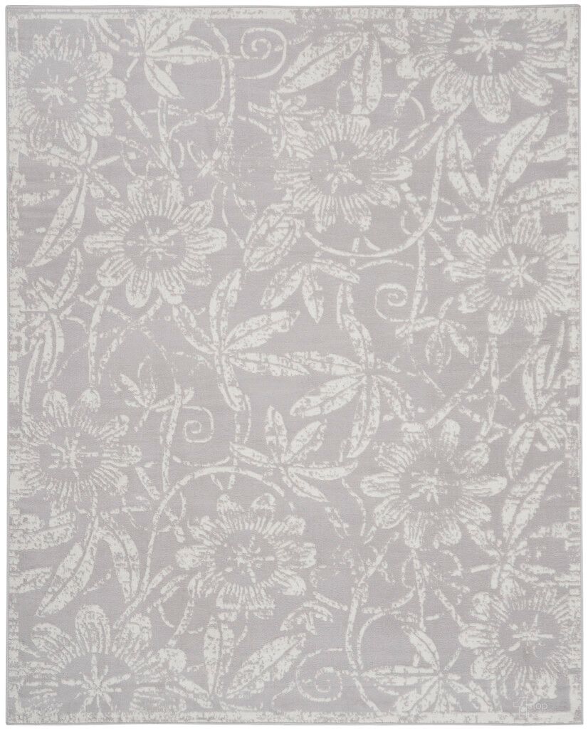 Whimsicle 8'4" x 11'6" Farmhouse Indoor Rug In Grey