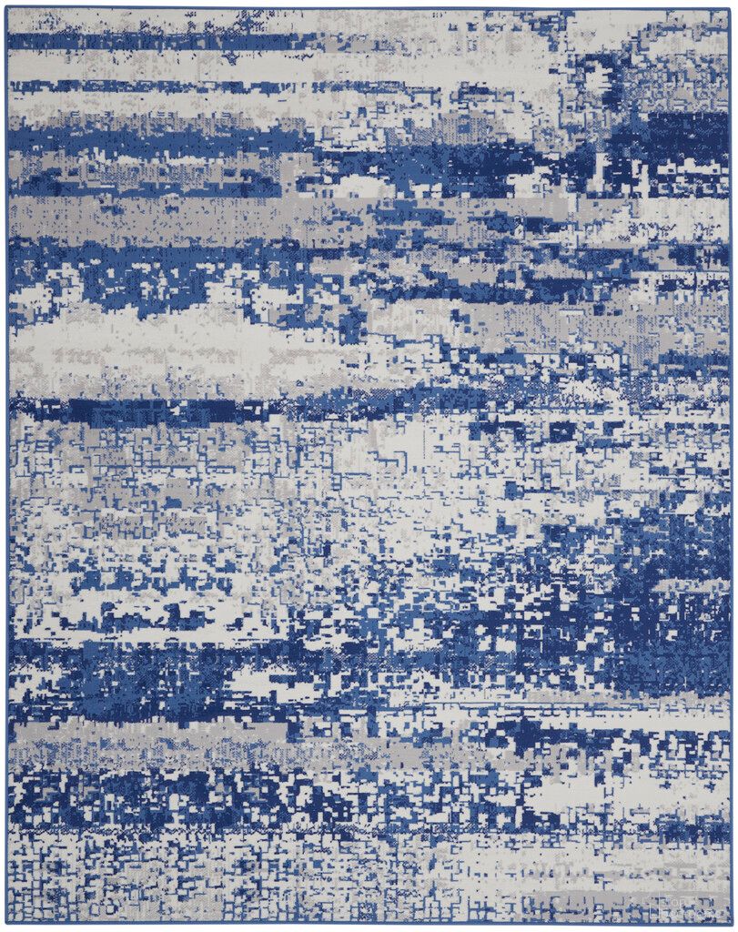 Whimsicle 8' x 10' Modern Indoor Rug In Ivory and Navy