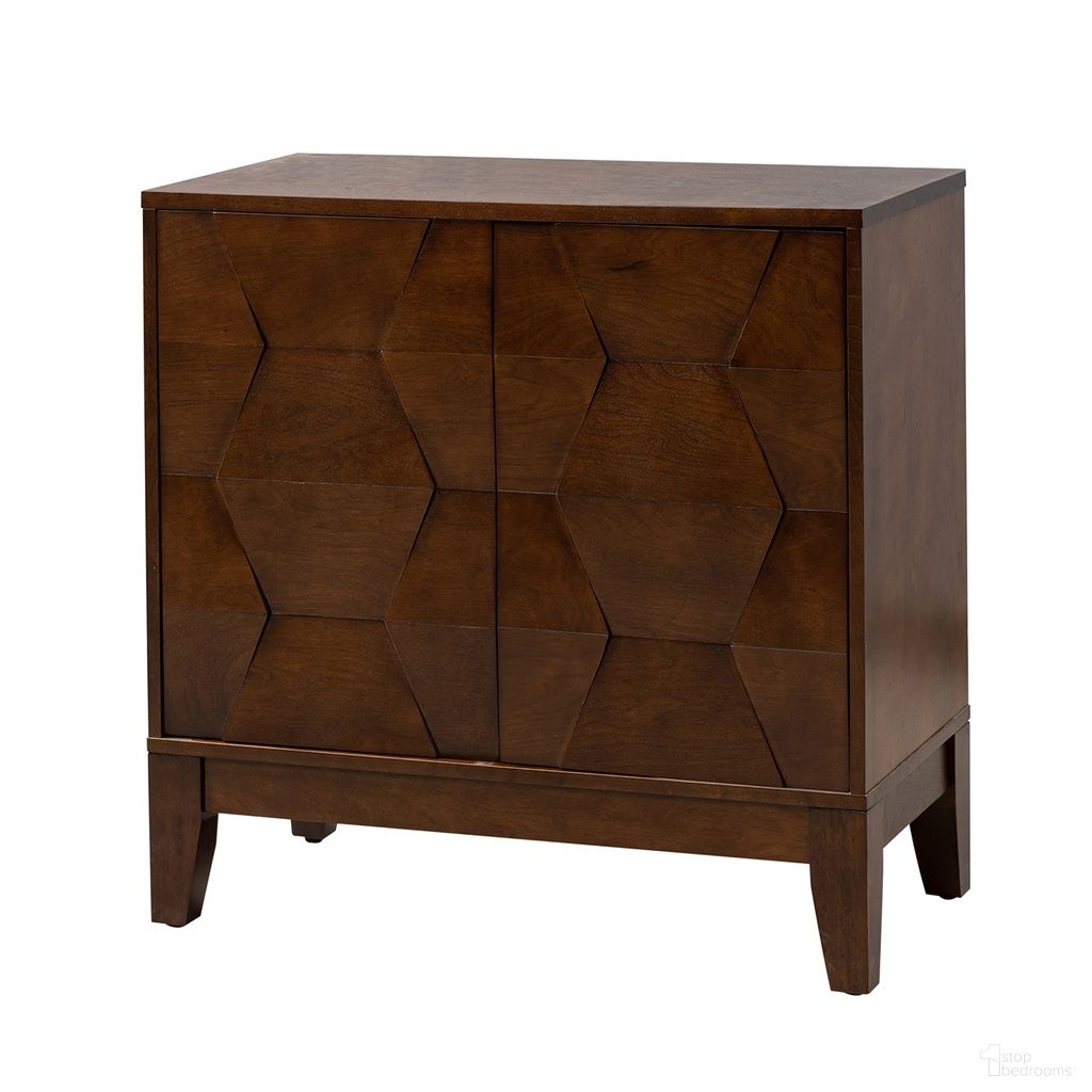 The appearance of Whisnant Accent Cabinet In Walnut designed by Karat Home in the modern / contemporary interior design. This walnut piece of furniture  was selected by 1StopBedrooms from Whisnant Collection to add a touch of cosiness and style into your home. Sku: SCHM0840-WAL. Material: Engineered Wood.