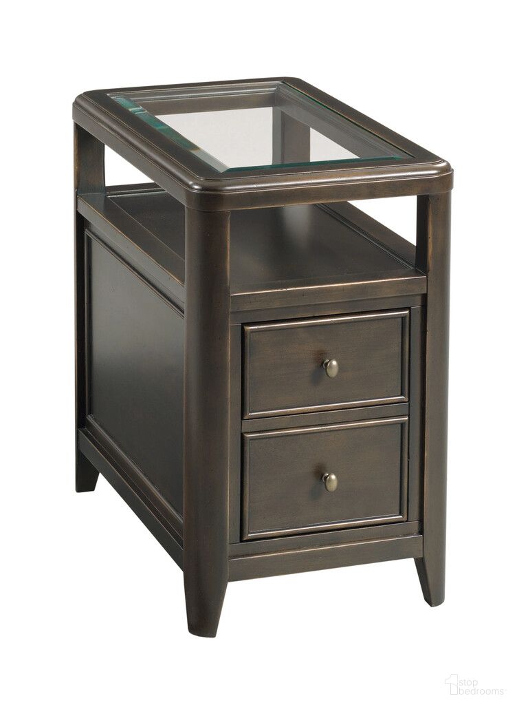 Whitaker Chairside Table In Black Denim