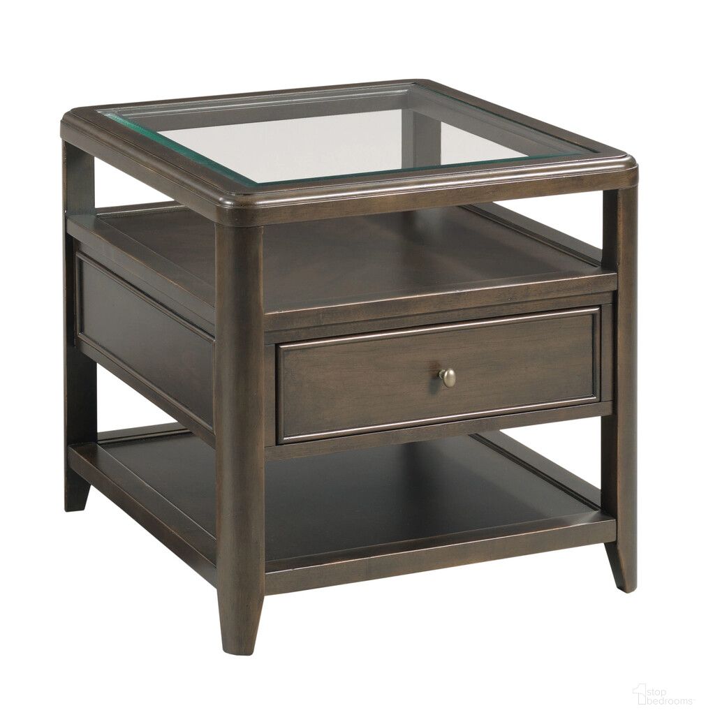 Whitaker Rectangular End Table In Black Denim