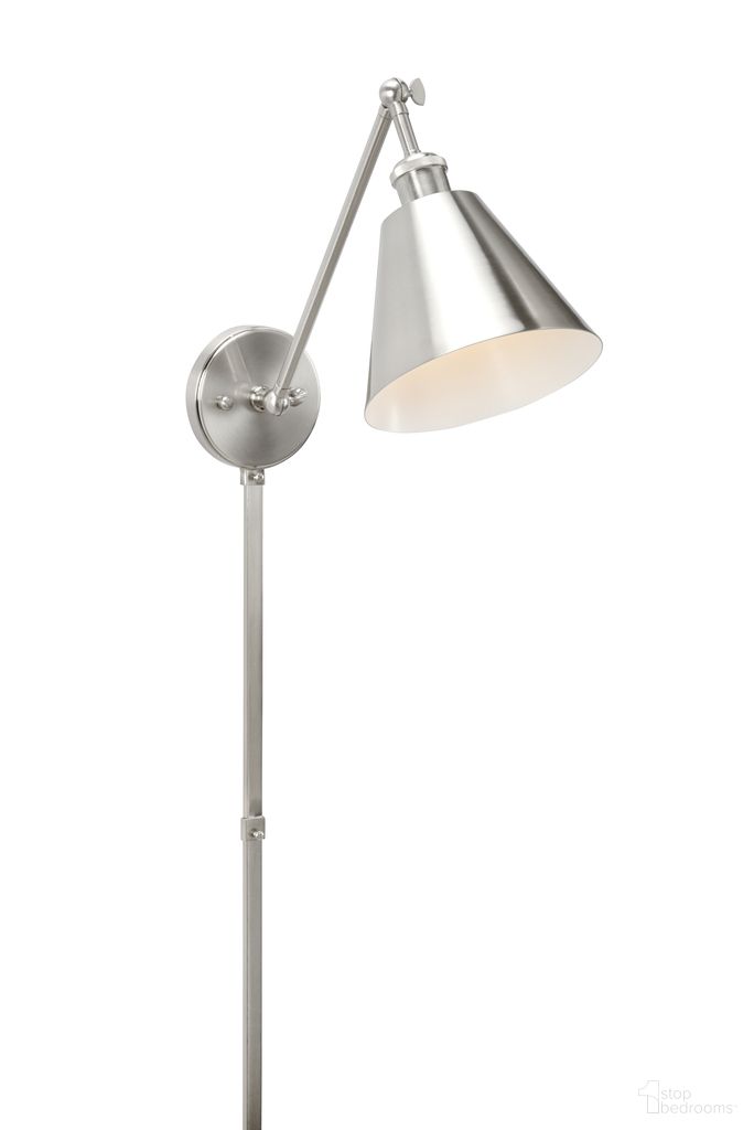 The appearance of Whitby Sconce In Silver designed by Wildwood in the modern / contemporary interior design. This silver piece of furniture was selected by 1StopBedrooms from Wildwood Collection to add a touch of cosiness and style into your home. Sku: 67355. Material: Metal.