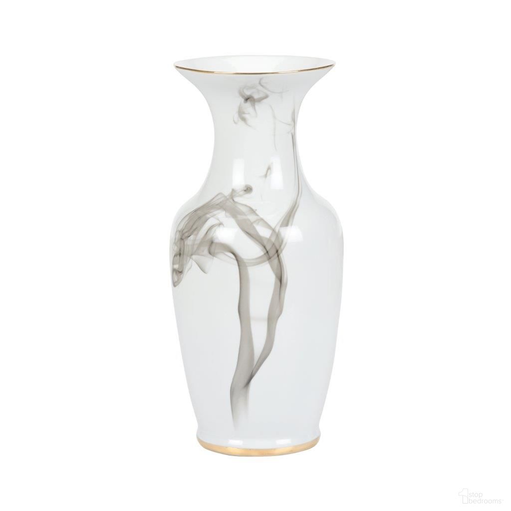 The appearance of White Cinder And Smoke Vase Large In White and Cream designed by Wildwood in the modern / contemporary interior design. This white/cream piece of furniture was selected by 1StopBedrooms from Wildwood Collection to add a touch of cosiness and style into your home. Sku: 302435. Material: Porcelain.