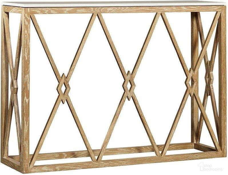 The appearance of White Marble Console designed by Furniture Classics in the modern / contemporary interior design. This white piece of furniture  was selected by 1StopBedrooms from  to add a touch of cosiness and style into your home. Sku: 20-115. Material: Wood.