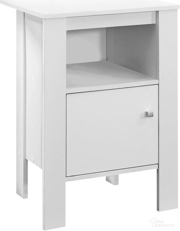 White Nightstand With Storage