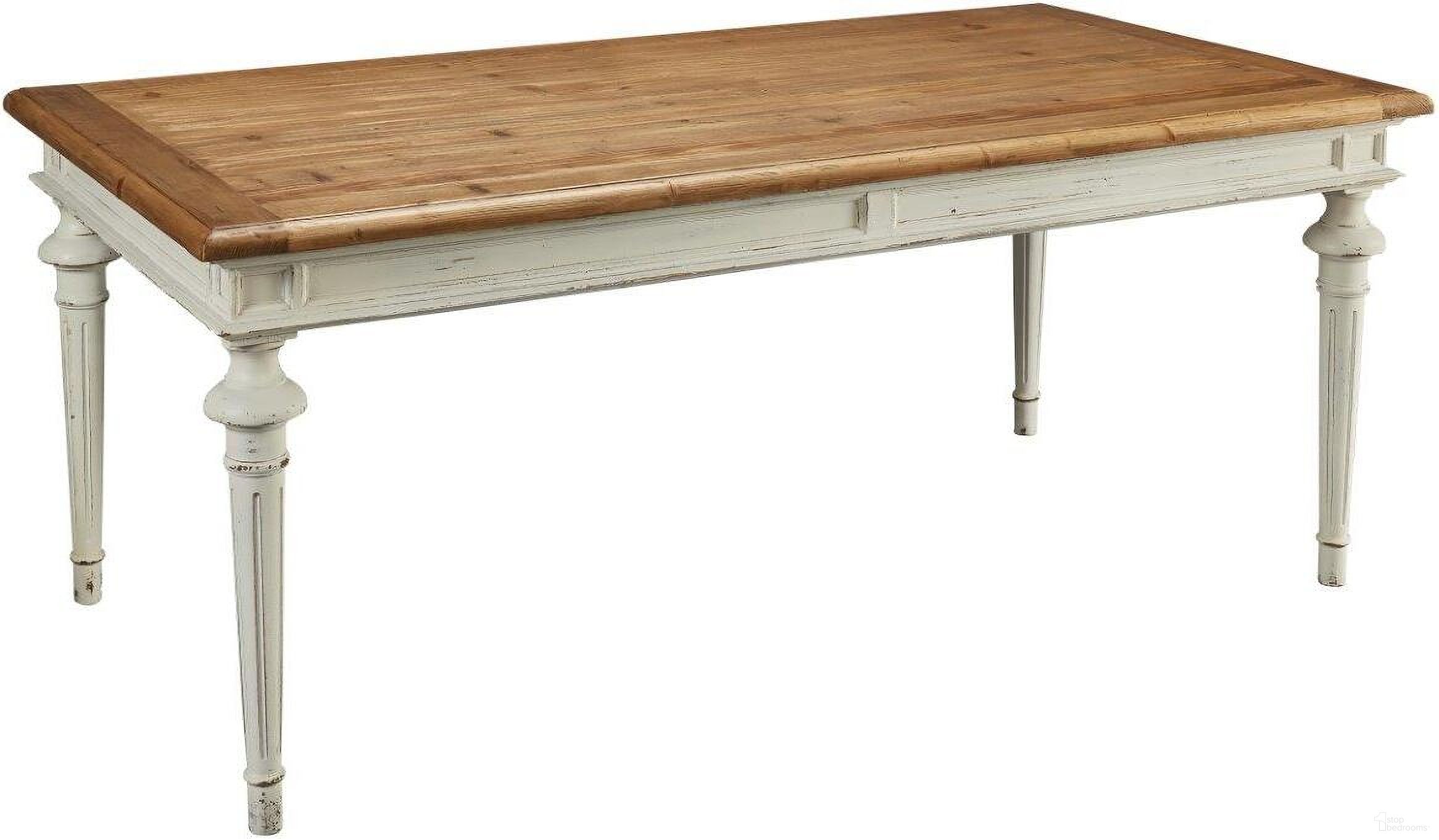 The appearance of White Piccolo Table designed by Furniture Classics in the transitional interior design. This white piece of furniture  was selected by 1StopBedrooms from  to add a touch of cosiness and style into your home. Sku: 20-167W. Material: Pine. Size: 37" x 71".