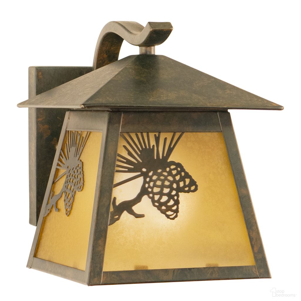 The appearance of Whitebark 7 Inch Outdoor Wall Light In Olde World Patina designed by Vaxcel in the rustic / southwestern interior design. This olde world patina piece of furniture  was selected by 1StopBedrooms from Whitebark Collection to add a touch of cosiness and style into your home. Sku: OW50573OA. Material: Steel.