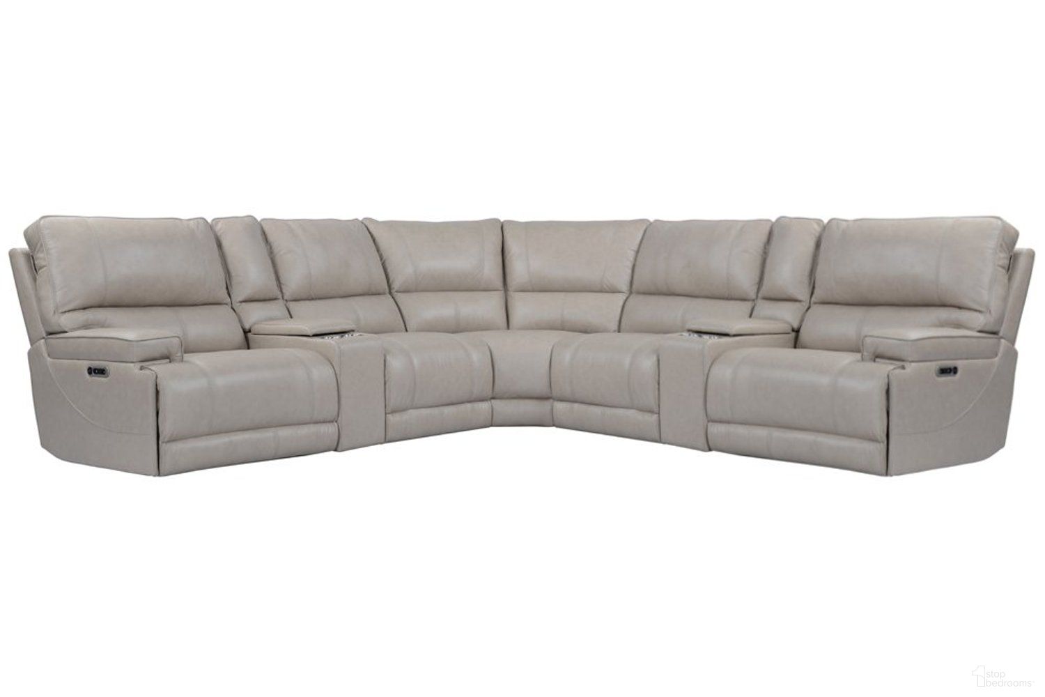The appearance of Whitman 7 Piece Modular Power Reclining Sectional with Power Adjustable Headrests In Linen designed by Parker House in the modern / contemporary interior design. This linen piece of furniture  was selected by 1StopBedrooms from Whitman Collection to add a touch of cosiness and style into your home. Sku: MWHI#810P-P50-VLI;MWHI#811LPH-P50-VLI;MWHI#811RPH-P50-VLI;MWHI#840-P50-VLI;MWHI#850-P50-VLI;MWHI#860-P50-VLI;MWHI#860-P50-VLI. Material: Leather. Layout: L-Shape.