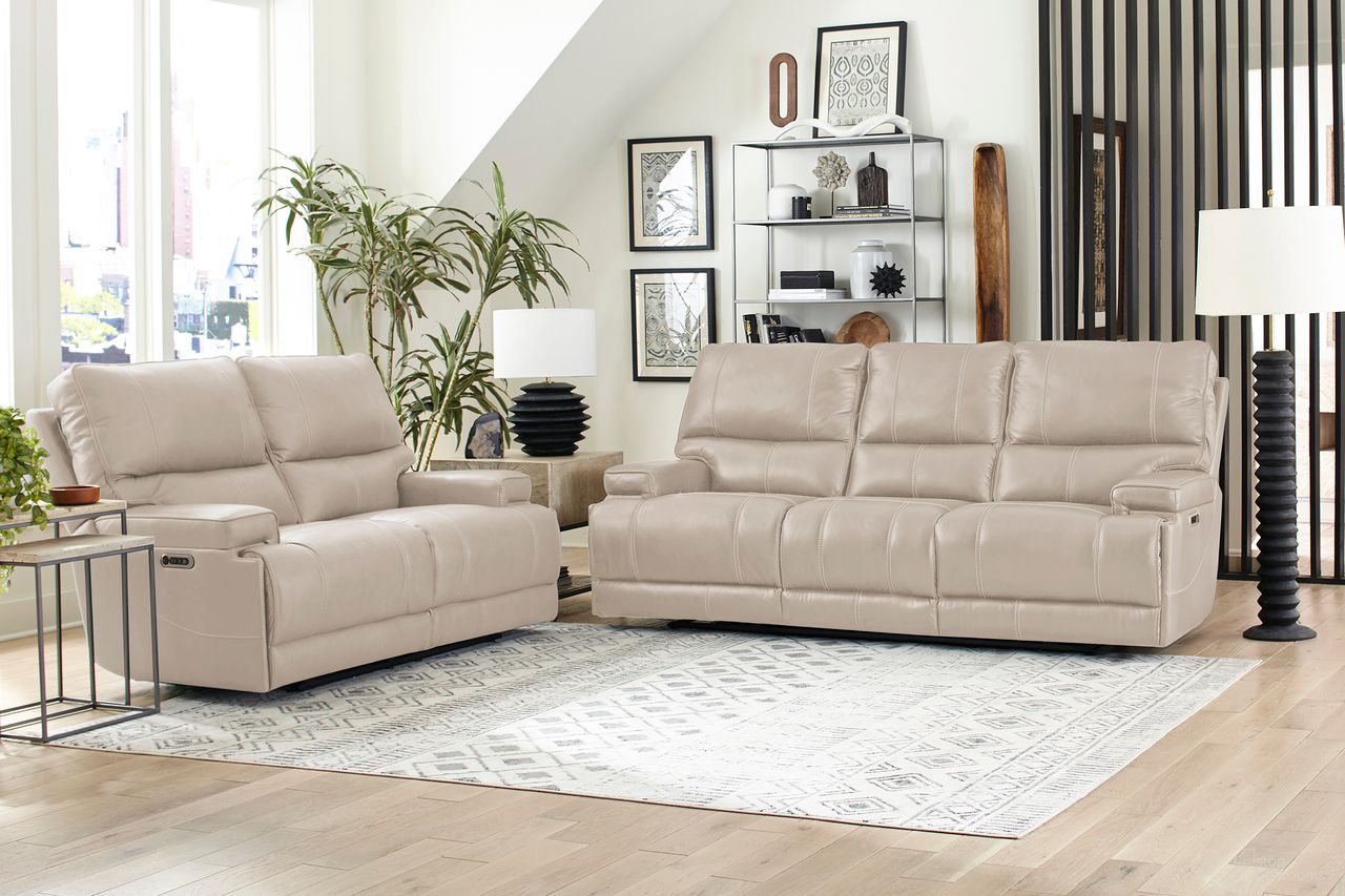 The appearance of Whitman Verona Linen Cordless Power Reclining Living Room Set designed by Parker House in the modern / contemporary interior design. This white piece of furniture was selected by 1StopBedrooms from Whitman Collection to add a touch of cosiness and style into your home. Sku: MWHI#832PH-P25-VLI;MWHI#822PH-P25-VLI. Material: Top Grain Leather.