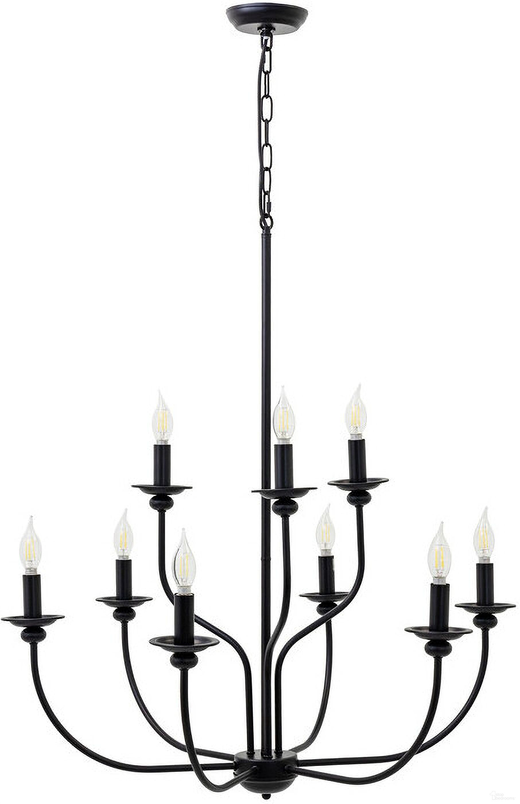 Whitmore 9 Light Chandelier In Matte Black