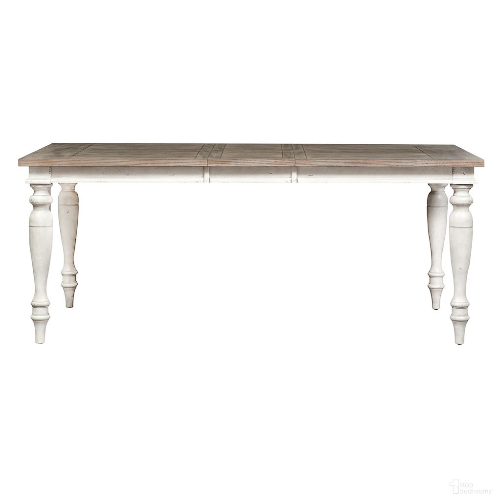 The appearance of Whitney Leg Dining Table designed by Liberty in the traditional interior design. This weathered gray piece of furniture was selected by 1StopBedrooms from Whitney Collection to add a touch of cosiness and style into your home. Sku: 661W-T4074. Table Base Style: Legs. Table Top Shape: Rectangular. Material: Rubberwood. Size: 74" x 40".