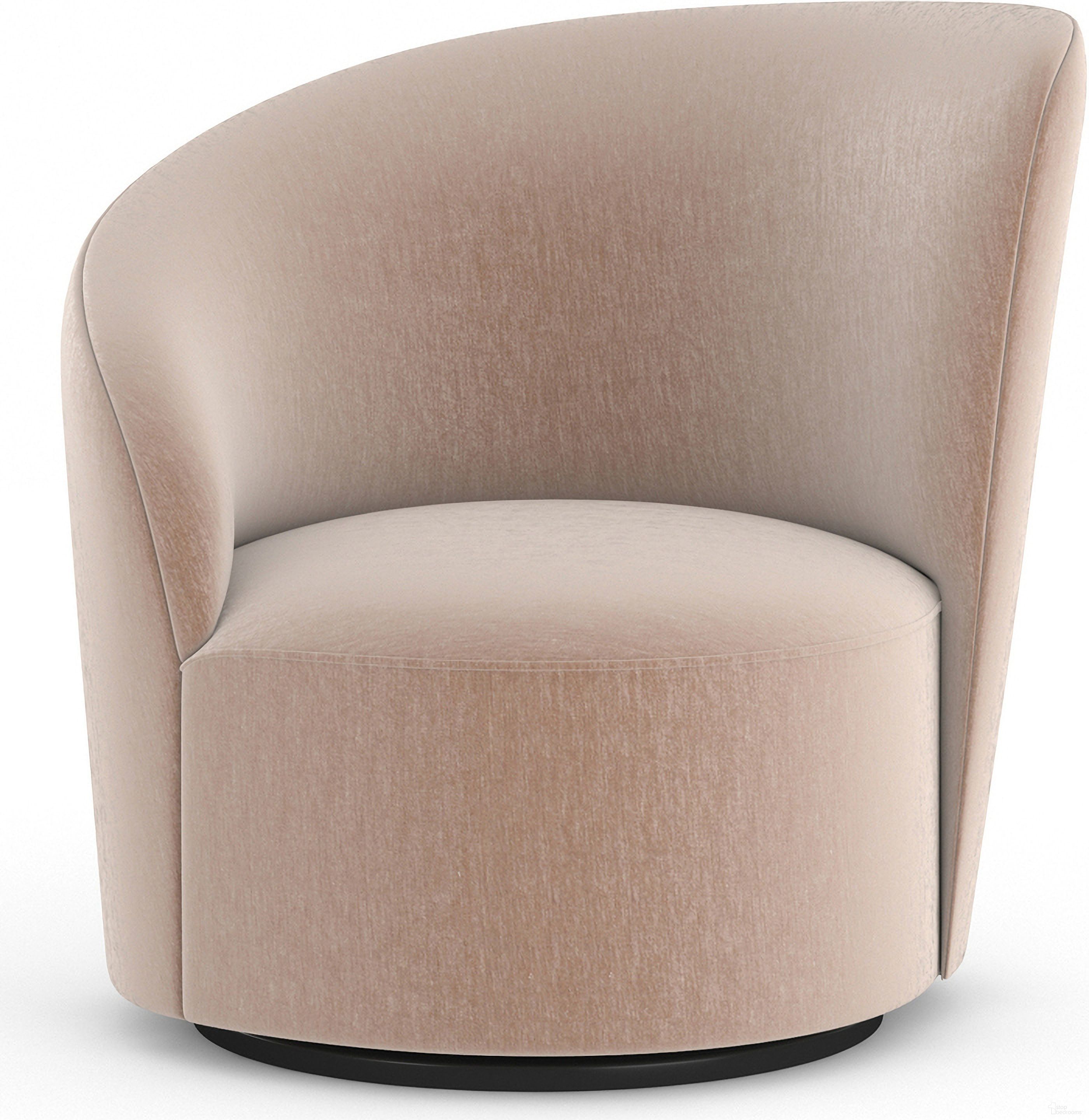 The appearance of Whorl LAF Swivel Chair In Beige designed by Caracole in the modern / contemporary interior design. This beige piece of furniture  was selected by 1StopBedrooms from Whorl Collection to add a touch of cosiness and style into your home. Sku: UPH-024-037-A. Material: Fabric.