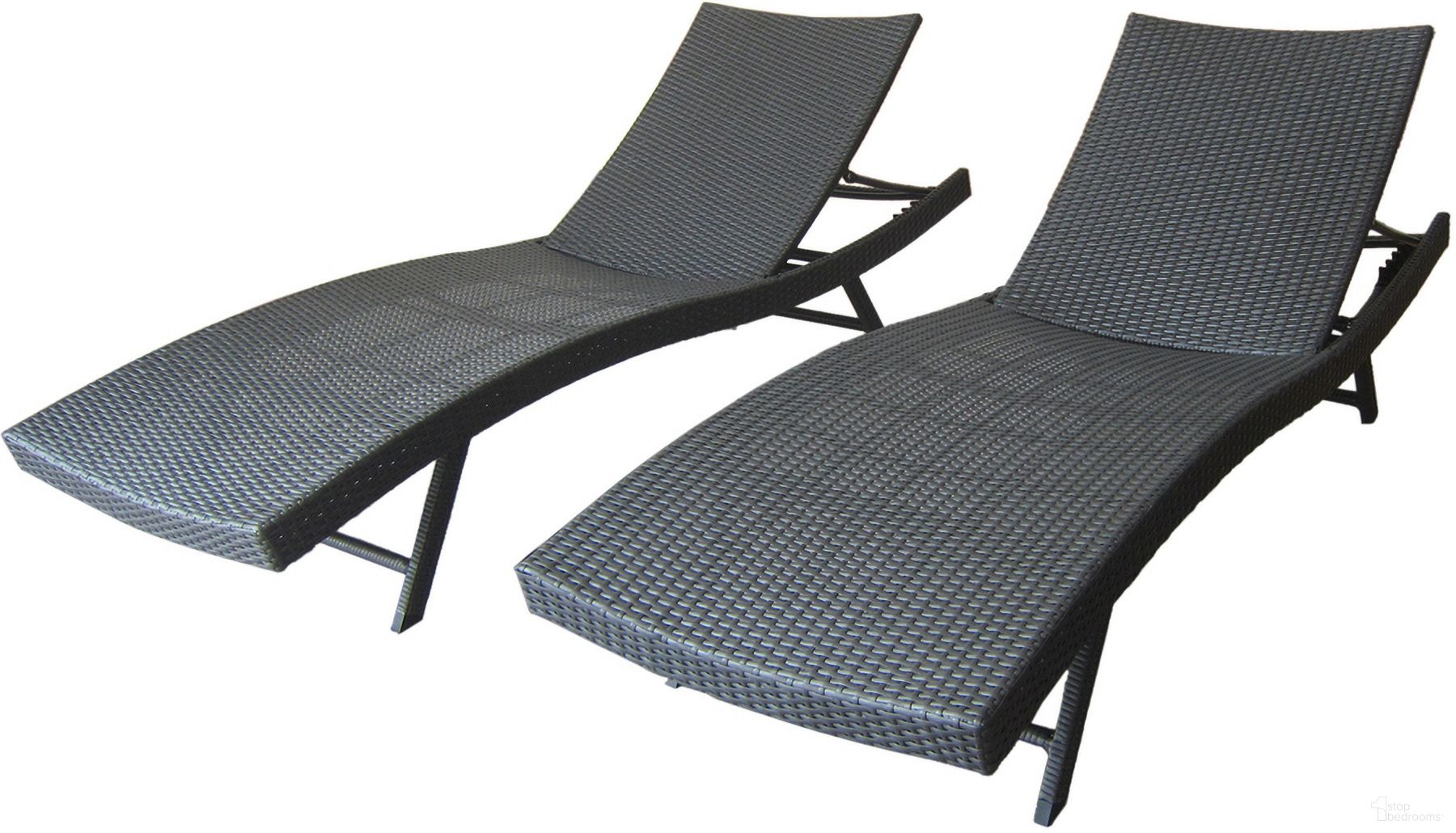 The appearance of Wicker Chaise with Adjustable Reclining Seats In Grey - Set of 2 designed by Noble House in the modern / contemporary interior design. This grey piece of furniture  was selected by 1StopBedrooms from  to add a touch of cosiness and style into your home. Sku: 54087.00GRYMP2. Material: Rattan.
